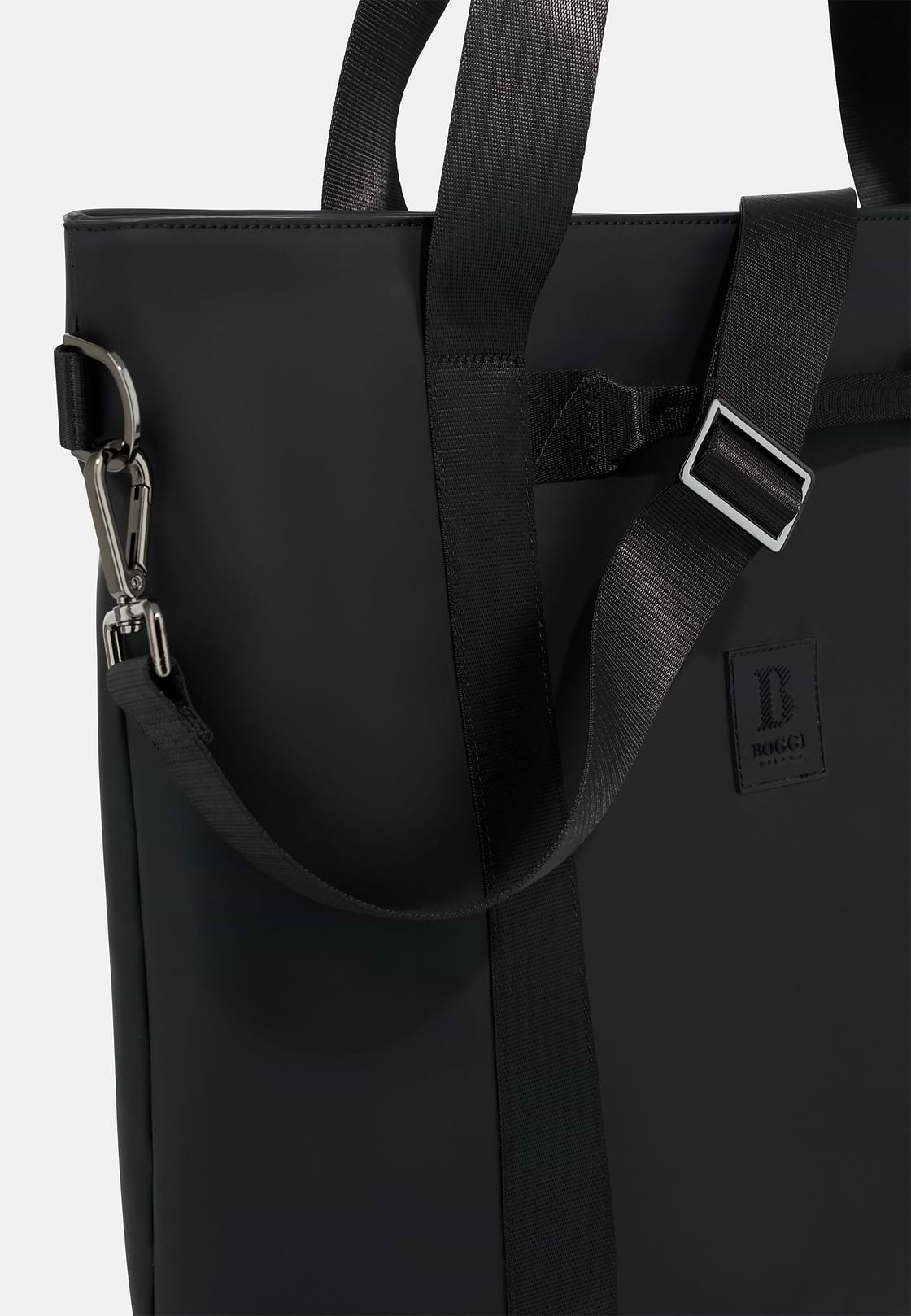 Tote Bag aus gummiertem Gewebe, Schwarz, hi-res, 3