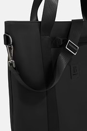 Tote Bag aus gummiertem Gewebe, Schwarz, thumb, 3