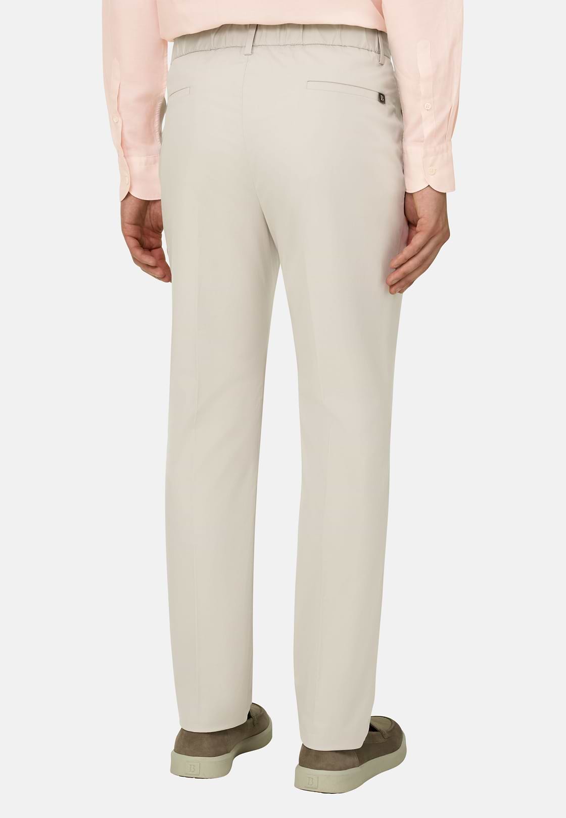 Pantaloni In Cotone, Sabbia, hi-res, 4