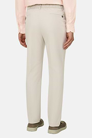 Pantaloni In Cotone, Sabbia, thumb, 4