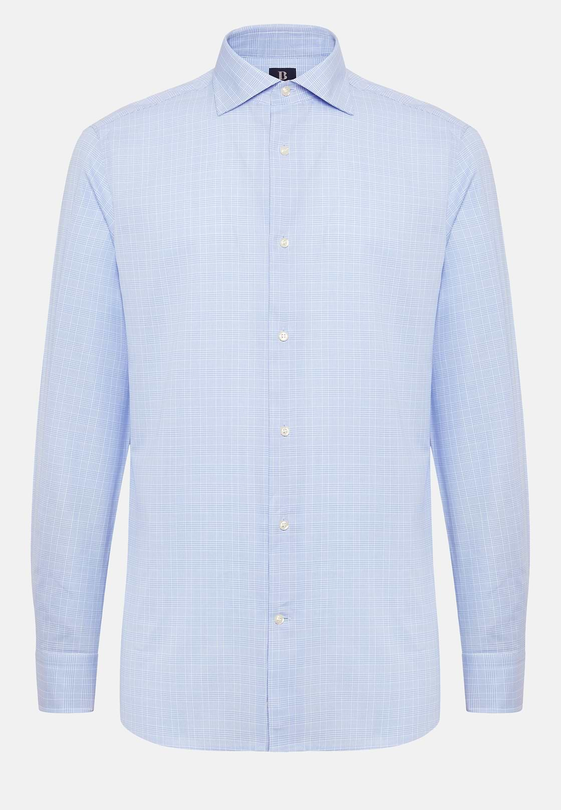 Camicia Twill di Cotone collo Windosr, Azzurro, hi-res