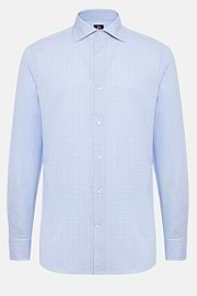 Camicia Twill di Cotone collo Windosr, Azzurro, hi-res