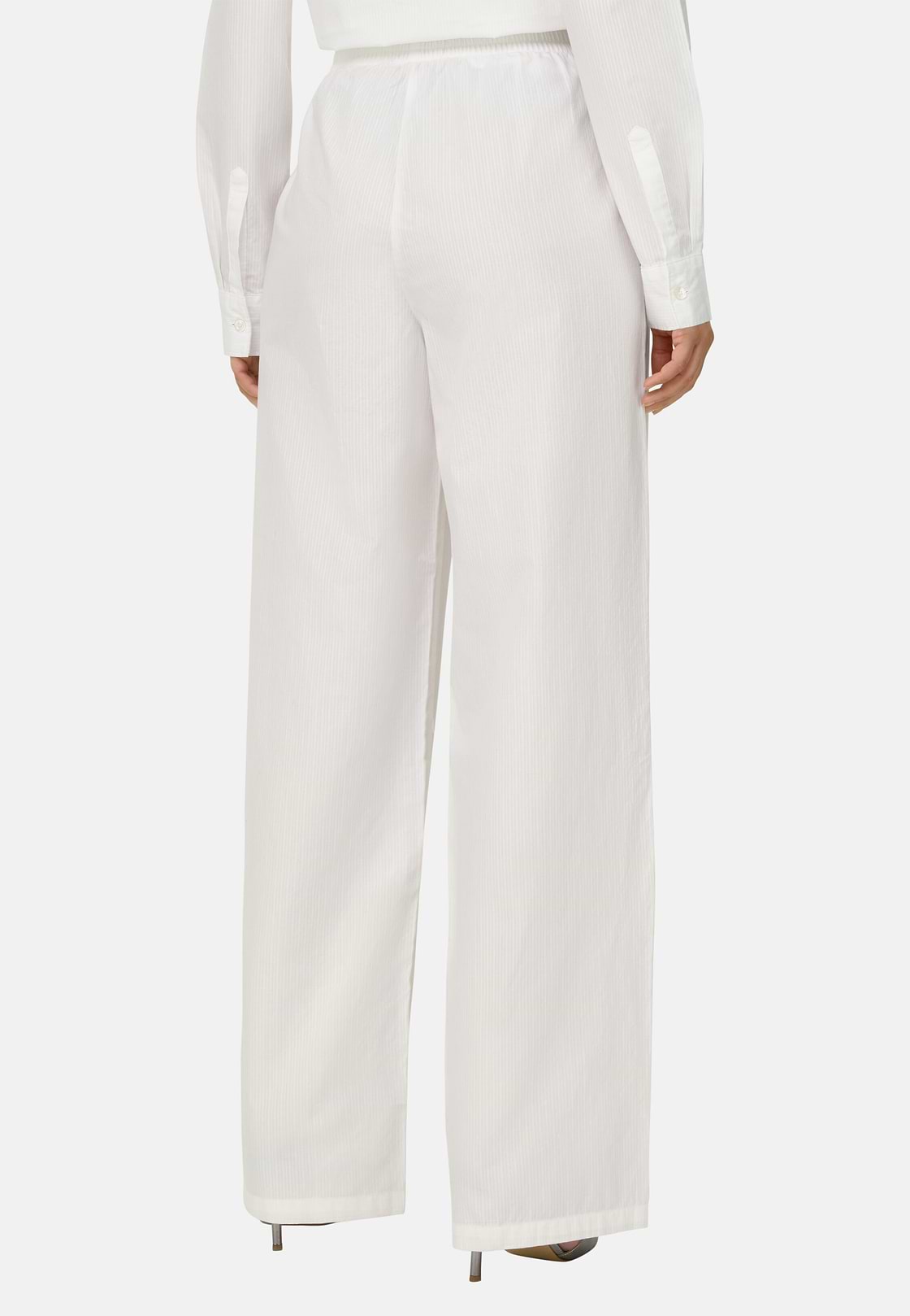 Cotton Trousers, White, hi-res, 3