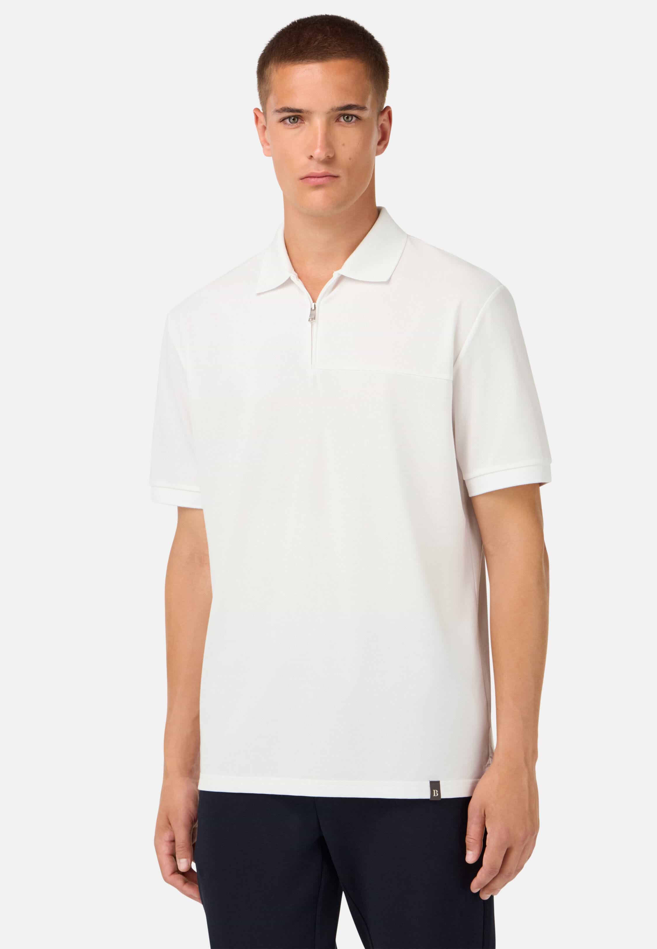 Men's Cool Jade Half-Zip Polo Shirt | Boggi Milano