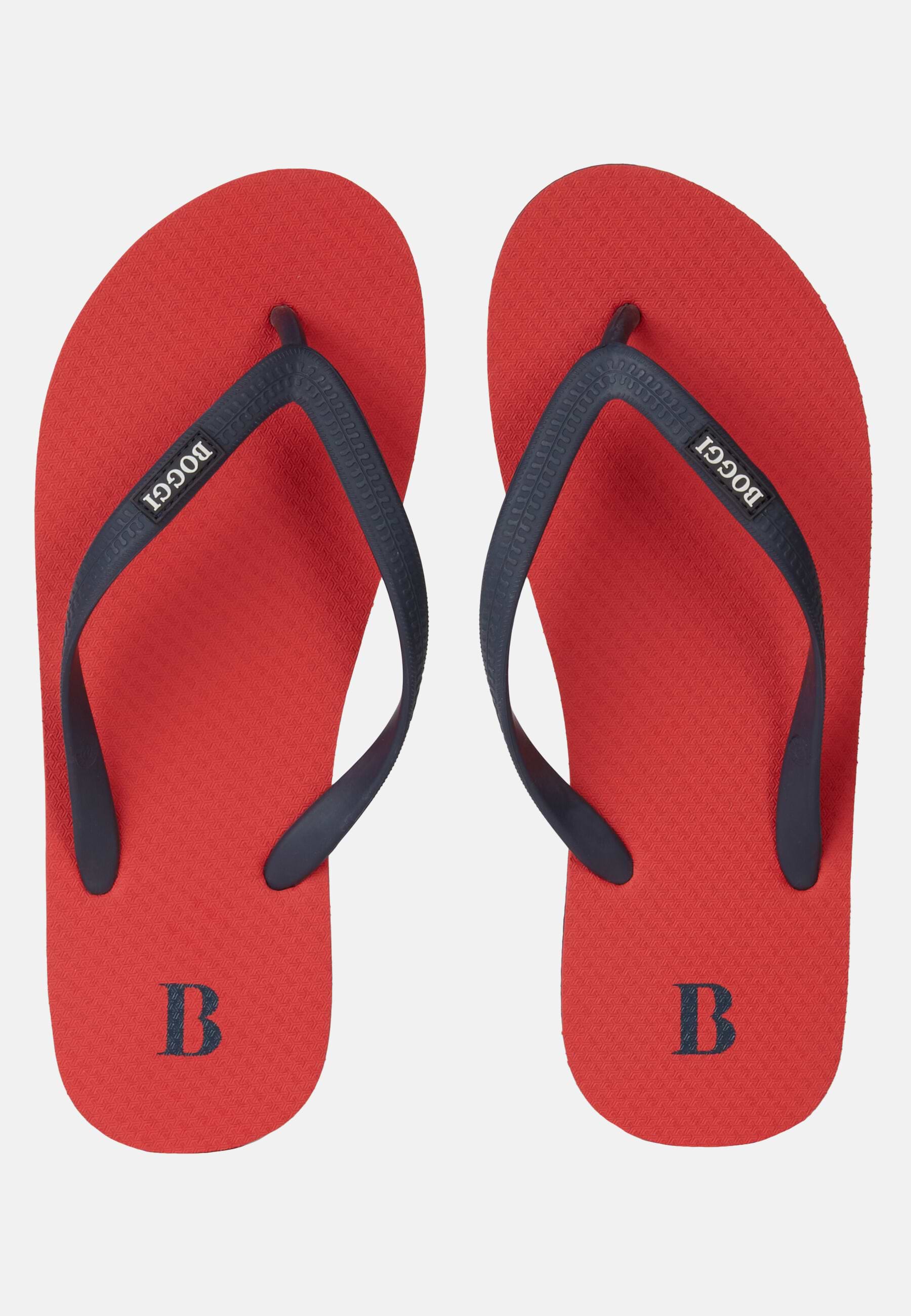 Men s Red Rubber Flip Flops Boggi Milano