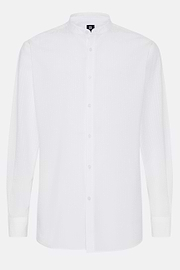 Camisa Blanca De Seersucker Corte Regular, Blanco, hi-res