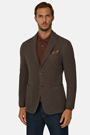 Blazer Micro Structured Wool, Brown, thumb, 1