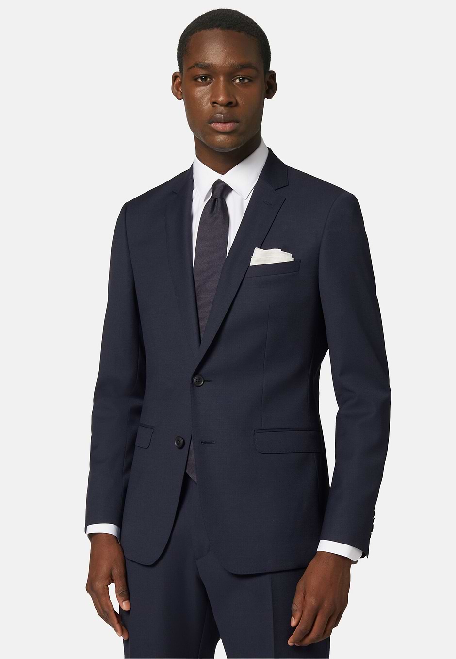 Micro Patterned Stretch Wool Suit, , hi-res
