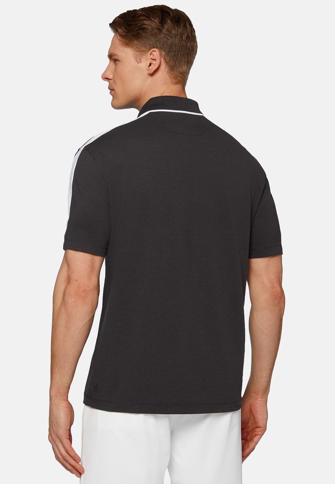 High-Performance Piqué Polo Shirt, Black, hi-res