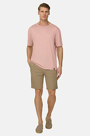 T-Shirt Aus Stretch-Leinen-Jersey, Rosa, thumb, 2