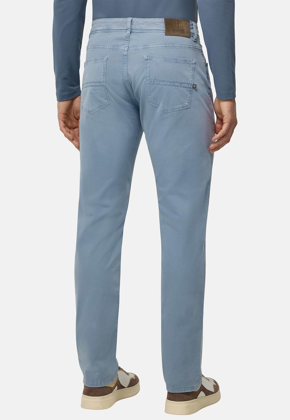 Stretch Cotton Jeans, Indigo, hi-res