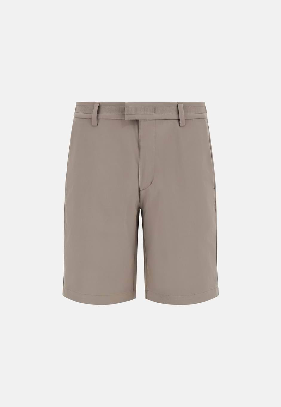B Tech Stretch Nylon Bermuda Shorts, TAUPE, hi-res