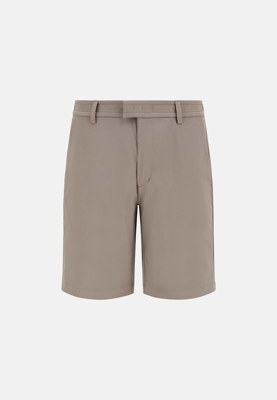 B Tech Stretch Nylon Bermuda Shorts, TAUPE, hi-res