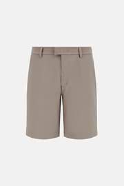 B Tech Stretch Nylon Bermuda Shorts, TAUPE, hi-res