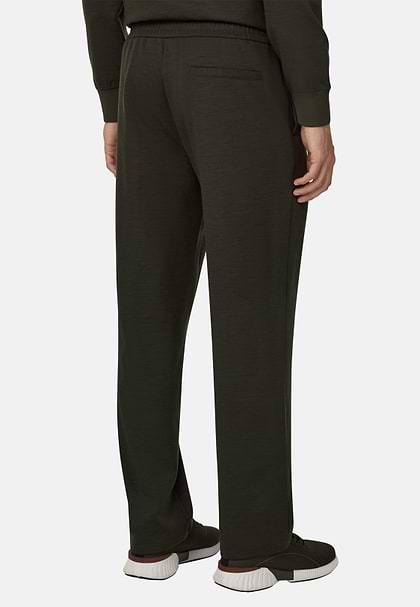 Joggers in Wool Blend WOOLTECH, Military Green, hi-res