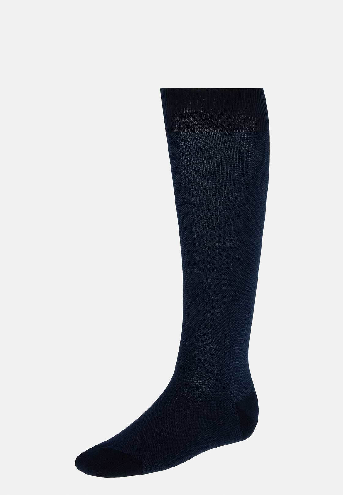 Oxford Cotton Socks In Organic Cotton, Navy blue, hi-res