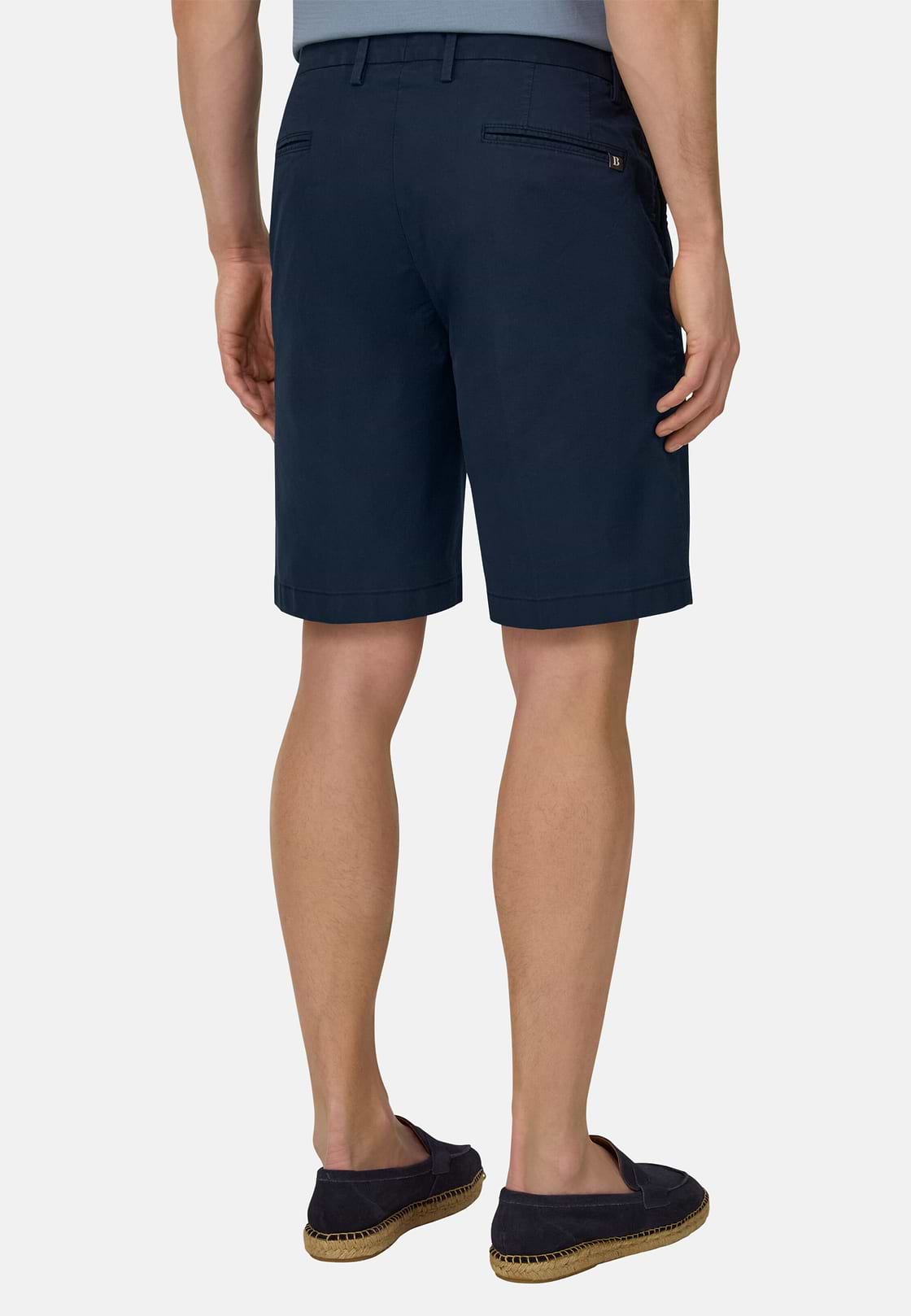 Bermuda En Coton Extensible, bleu marine, hi-res, 4