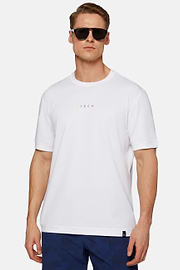 High-Performance Piqué Polo T-Shirt, White, hi-res