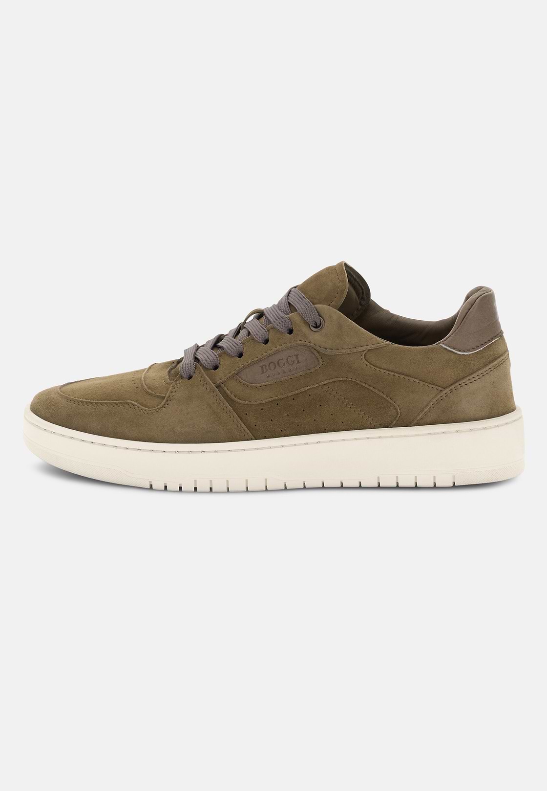 Origin Suede Leather Trainers, Taupe, hi-res, 1