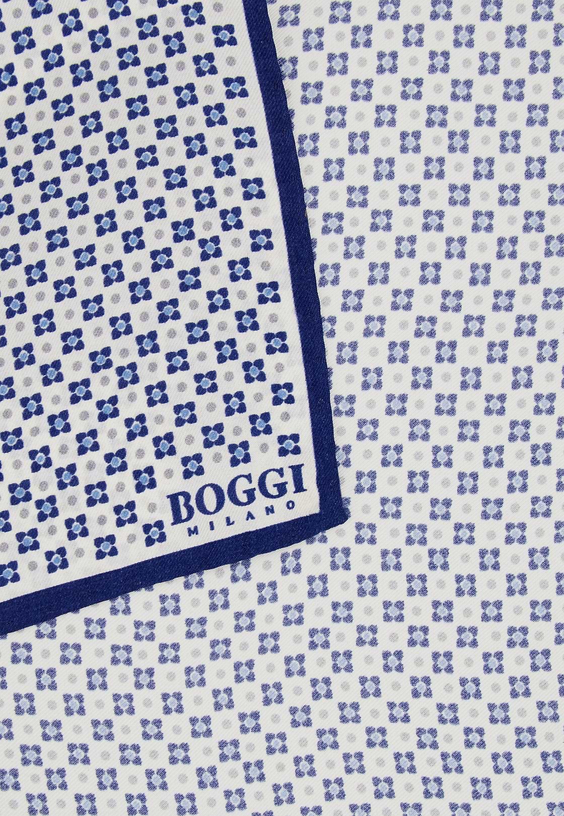 Pochette Motivo Floreale In Seta, Crema, hi-res