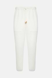 Cotton Trousers, White, hi-res