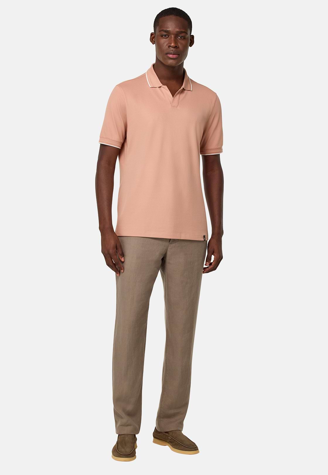 Pantalon En Lin, Taupe, hi-res