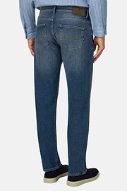 Jeans in Medium Blue Stretch Denim, Medium Blue, thumb, 5