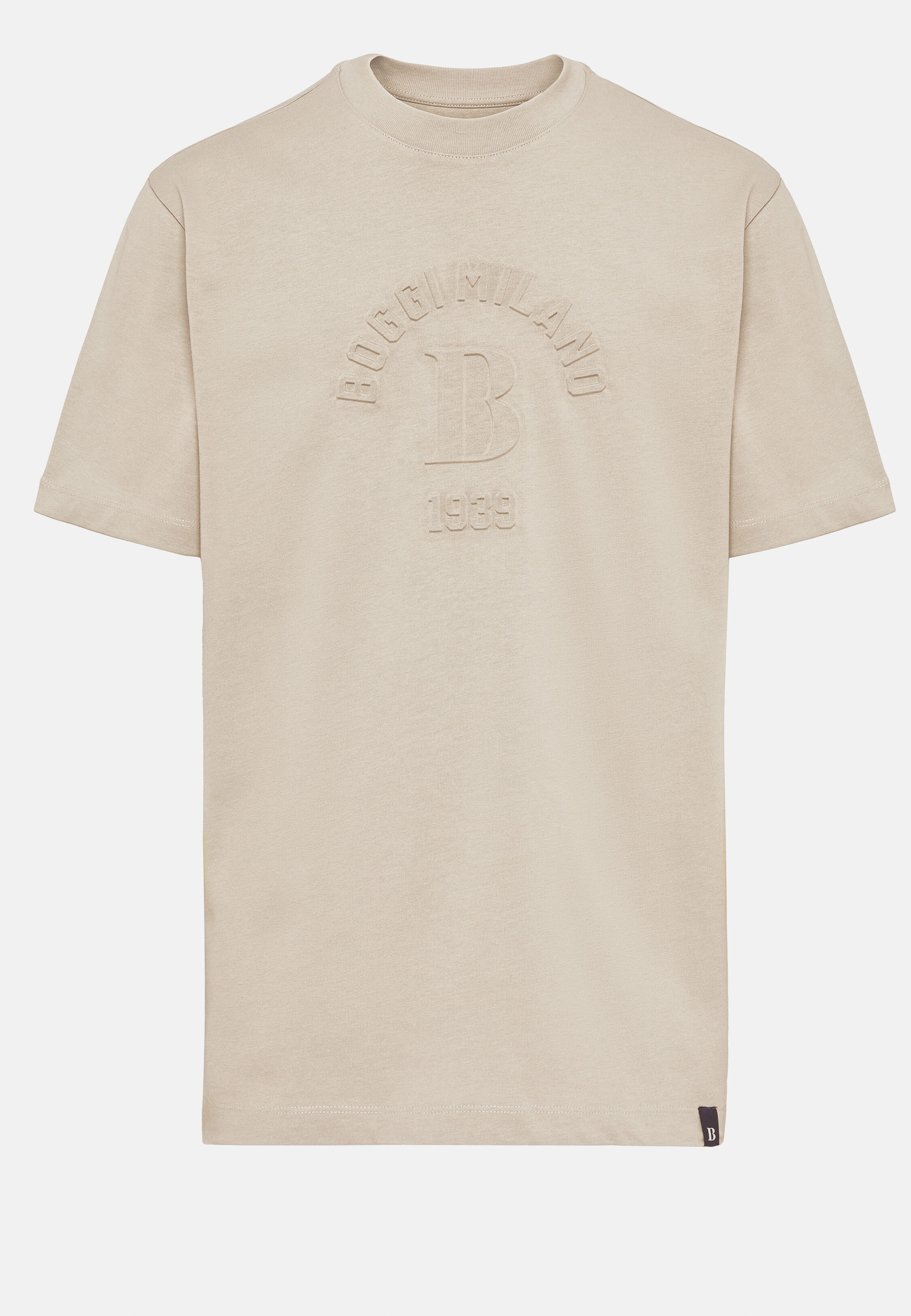 T-Shirt Aus Bio-Baumwoll-Mix, Taupe, hi-res