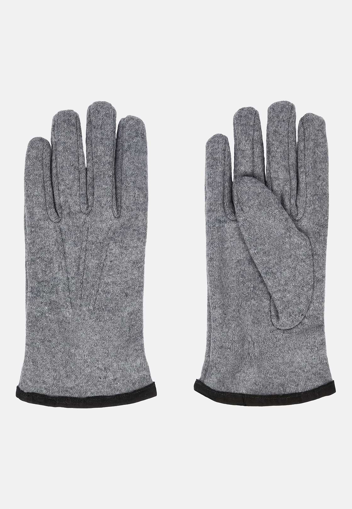 Wool Jersey Gloves, Grey, hi-res