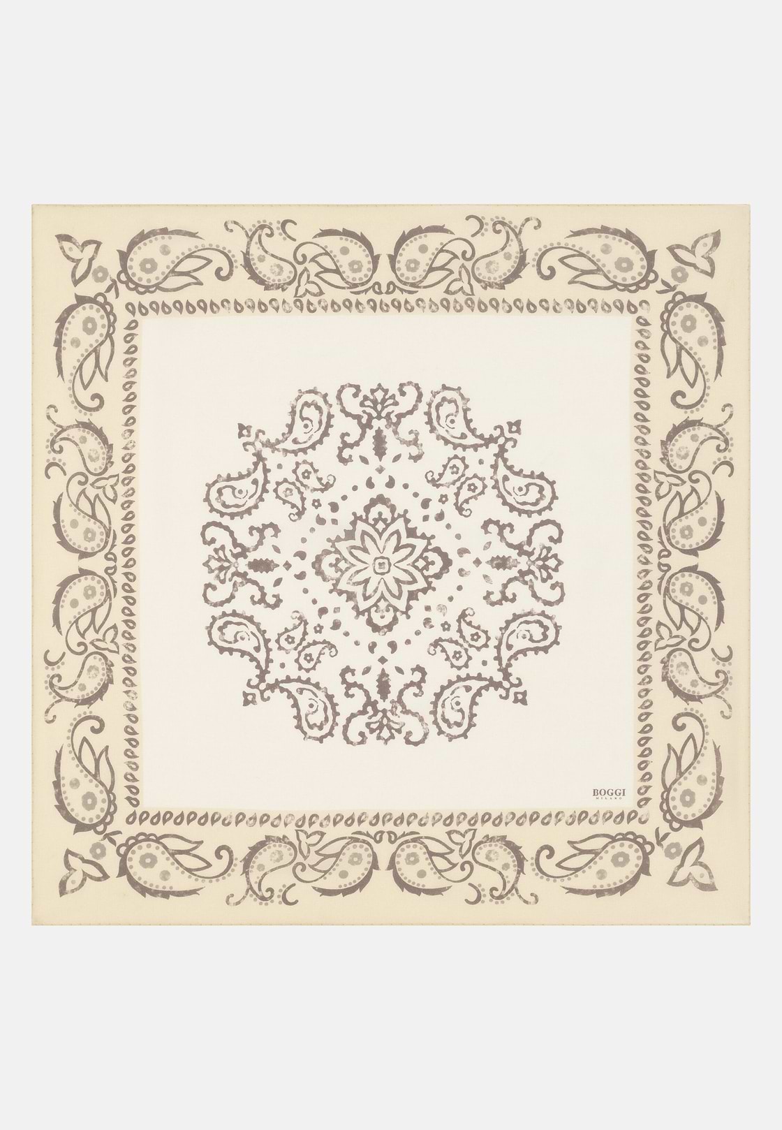 Bandana Mit Paisley-Muster Aus Seide, Creme, hi-res, 1