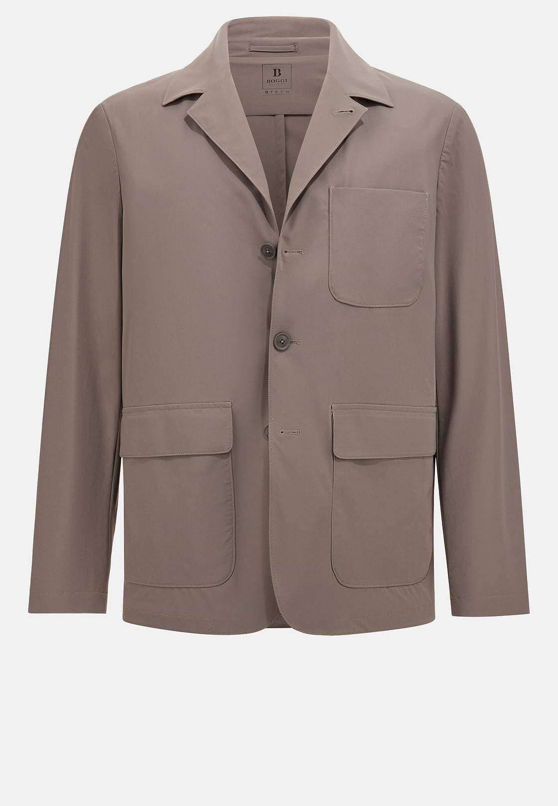 Veste B Tech En Nylon Stretch, Boue, hi-res
