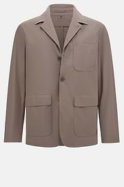 Veste B Tech En Nylon Stretch, Boue, hi-res