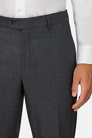 Pure Wool Bird's Eye Trousers, Medium grey, thumb, 3
