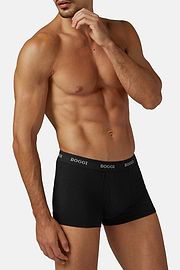 Stretch Cotton Jersey Boxer Shorts, Black, hi-res