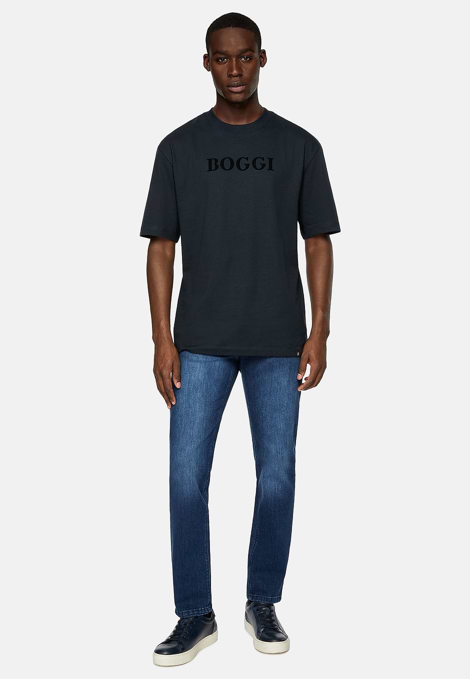 Cotton jersey t-shirt, Navy blue, hi-res