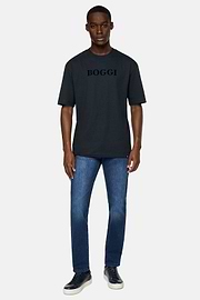 T-shirt en jersey de coton, bleu marine, hi-res