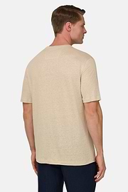 T-shirt En Jersey De Lin Extensible, Sable, thumb, 3