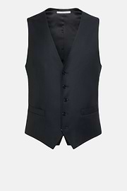 Navy Wool Twill Waistcoat, Navy blue, thumb, 5