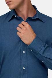 Overhemd in Katoenen Denim Regular Fit, Medium Blue, thumb, 4