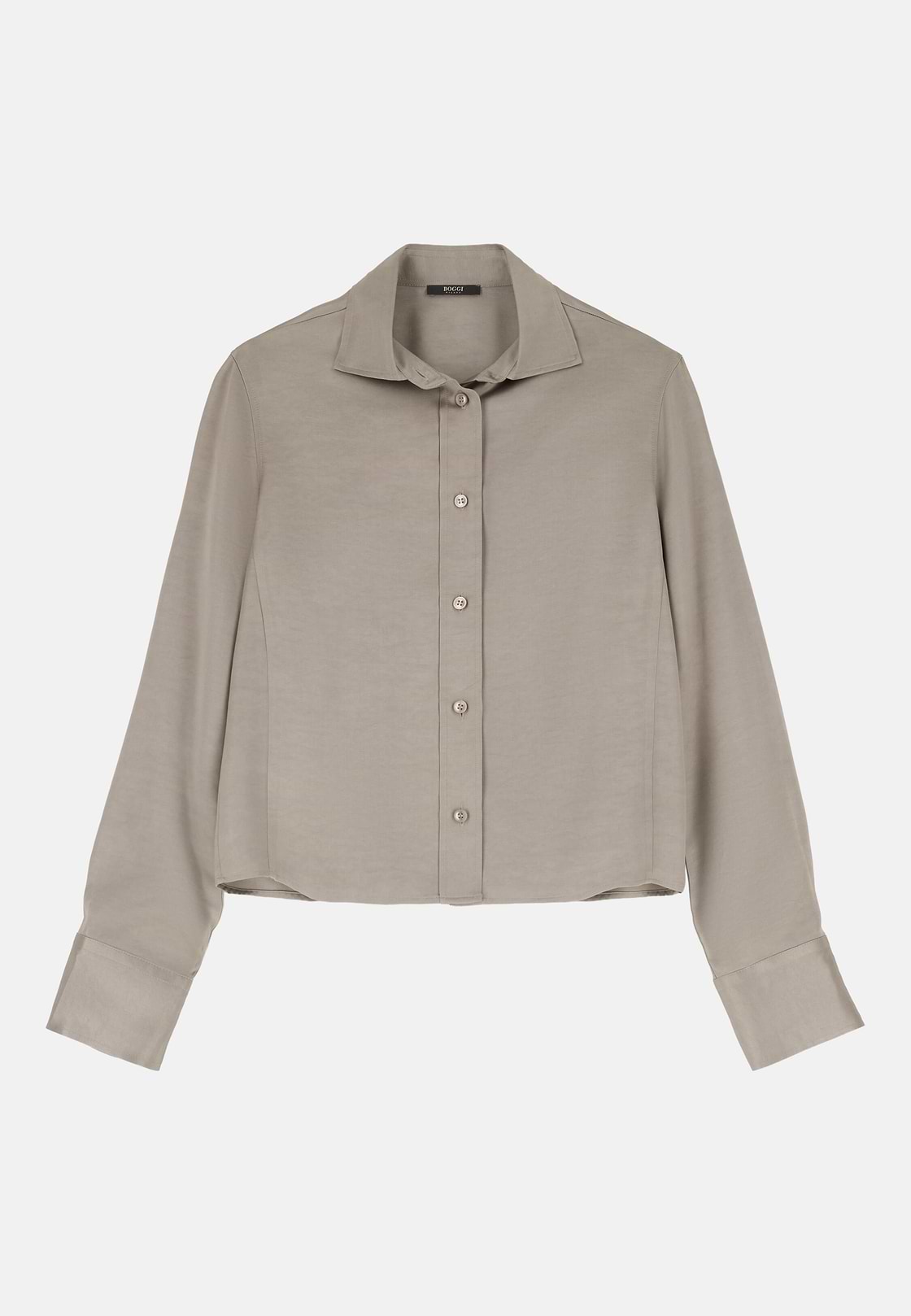Hemd Aus Satin Regular Fit, Sand, hi-res, 5