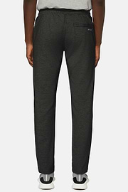 Stretch Interlock Technical Fabric Trousers, Charcoal, hi-res