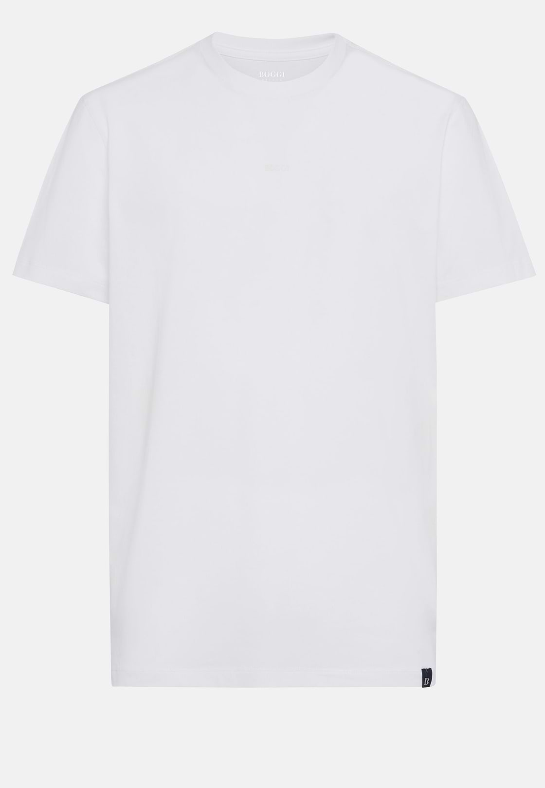 T-Shirt In Stretch Supima Cotton, White, hi-res