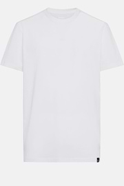 T-Shirt In Stretch Supima Cotton, White, hi-res