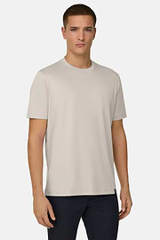 Silk Blend T-Shirt, Sand, thumb, 1