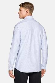 Polo Camicia In Jersey Di Cotone Regular Fit, Azzurro, hi-res