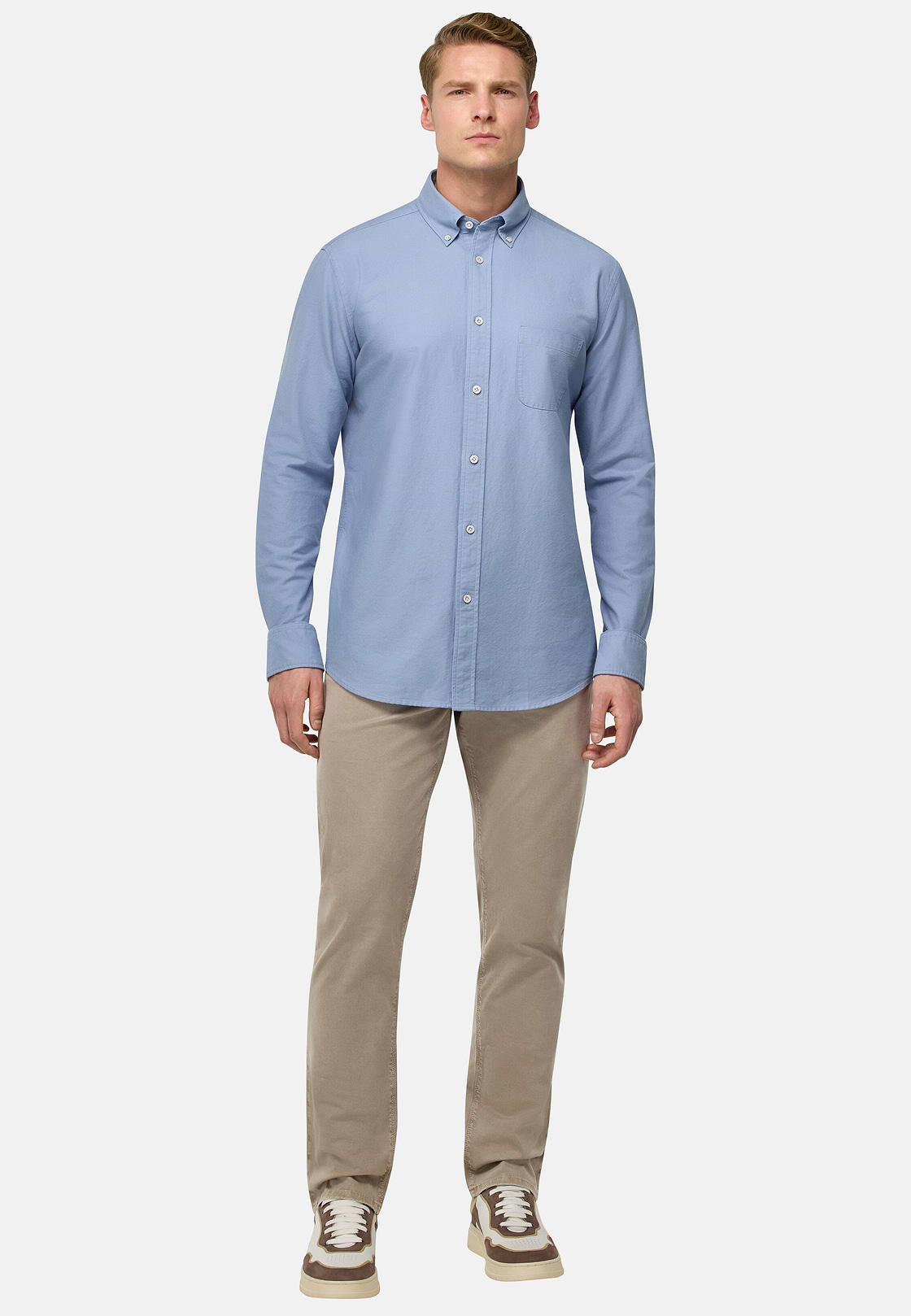 Hemd Aus Oxford-Baumwolle Regular Fit, Indigo, hi-res