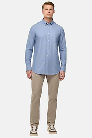 Hemd Aus Oxford-Baumwolle Regular Fit, Indigo, hi-res