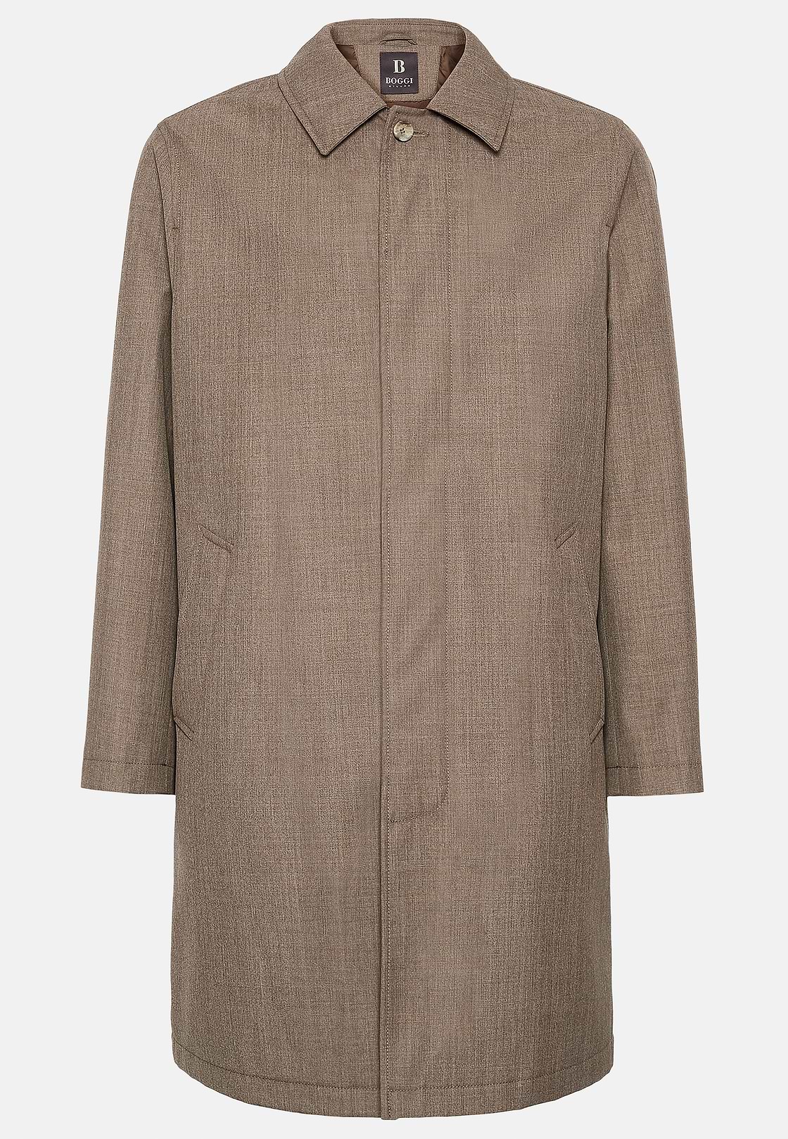 Caban In Lana Tecnica, Taupe, hi-res
