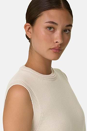 Vest Wool Cashmere, Sand, thumb, 3