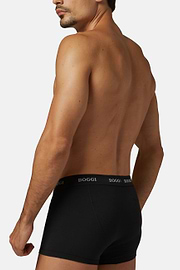 Stretch Cotton Jersey Boxer Shorts, Black, hi-res